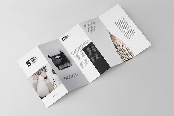 折页五折页样机mockup