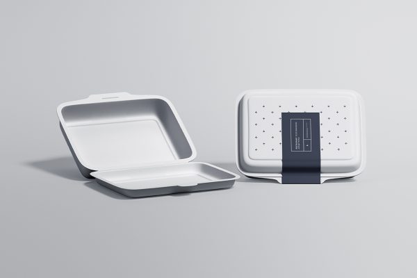 一次性餐盒外卖打包盒样机mockup