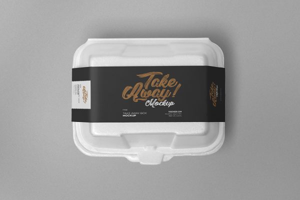 一次性外卖打包盒食品盒餐盒包装样机mockup6组