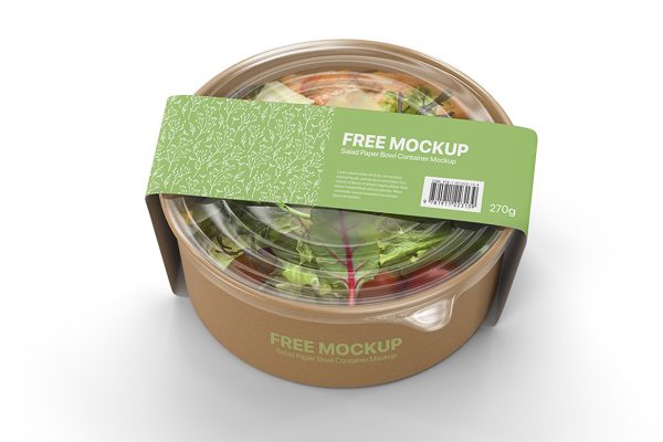 食品盒餐盒外卖打包盒包装样机mockup