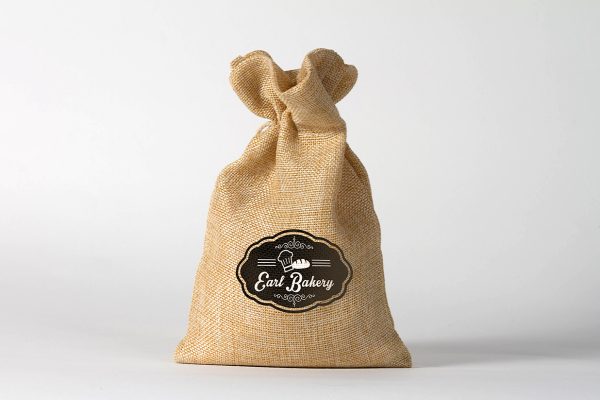 亚麻烘培束口袋收纳袋样机mockup2组