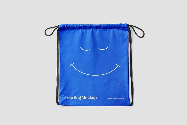 抽绳束口袋样机mockup