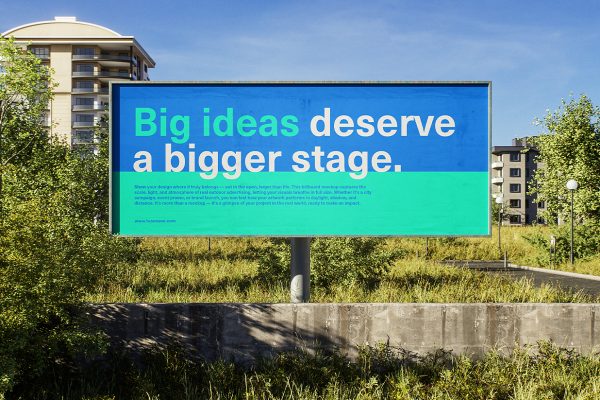 城市景观广告牌样机mockup3组