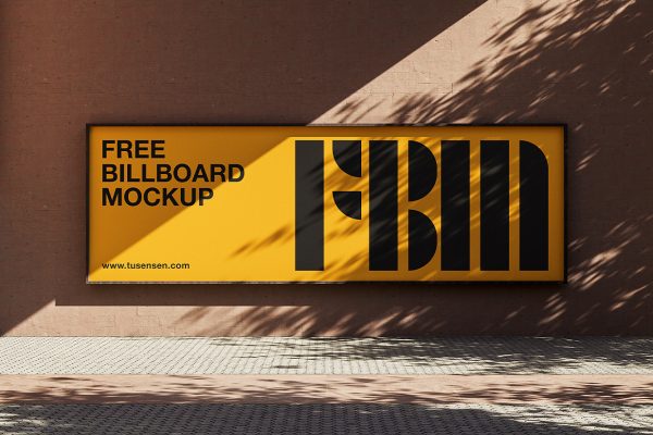 户外街头广告牌样机mockup2组