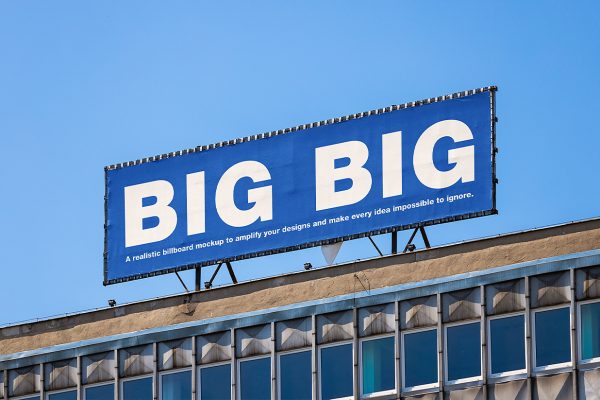 户外广告牌样机mockup