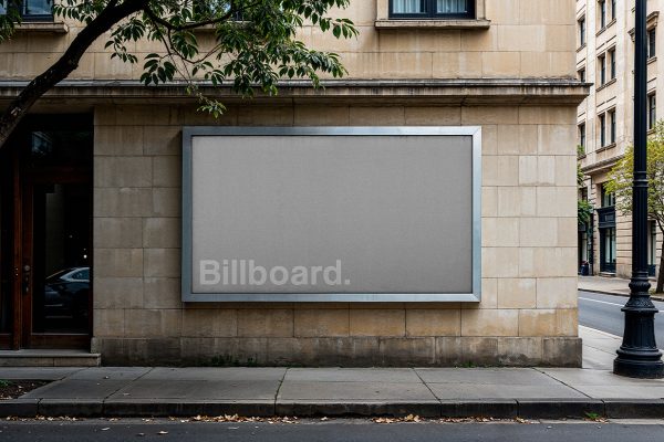 户外城市广告牌样机mockup