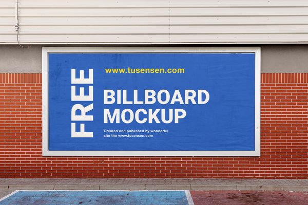 户外广告牌样机mockup
