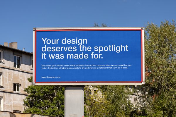 户外广告牌样机mockup