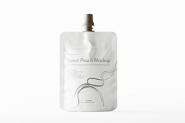 高质感吸嘴袋自立袋包装样机mockup5组