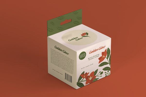 方形挂耳盒包装盒样机mockup