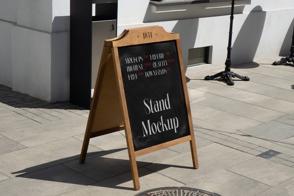 室外水牌立牌样机mockup