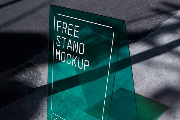 室外亚克力水牌立牌样机mockup