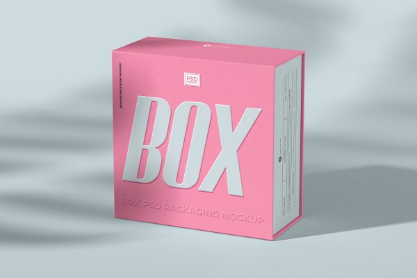 优雅的抽拉盒包装盒纸盒样机mockup