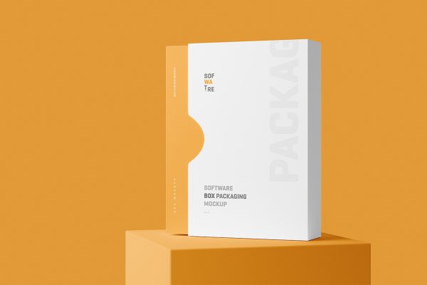 软件包装盒抽拉盒纸盒样机mockup7组