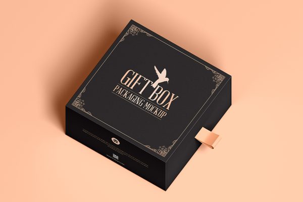 抽拉盒包装盒纸盒样机mockup