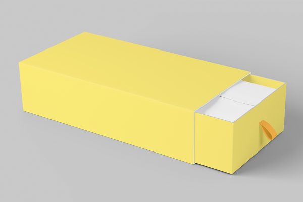抽拉盒包装盒纸盒样机mockup