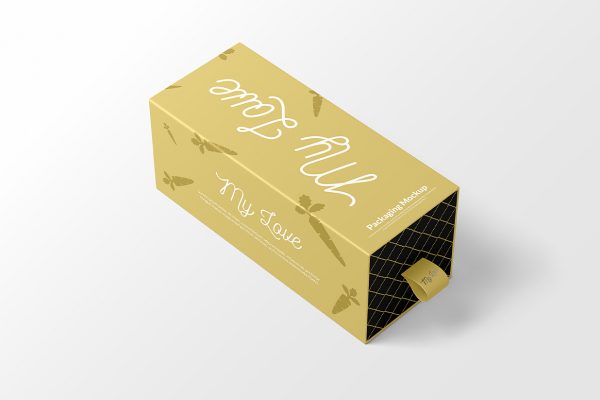 高质感抽拉盒礼品盒包装盒纸盒样机mockup6组