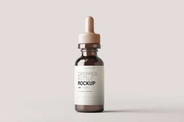 高质感滴管瓶精华精油瓶样机mockup5组