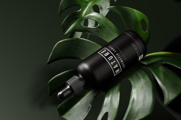 带绿植场景的滴管瓶精华精油瓶样机mockup8组