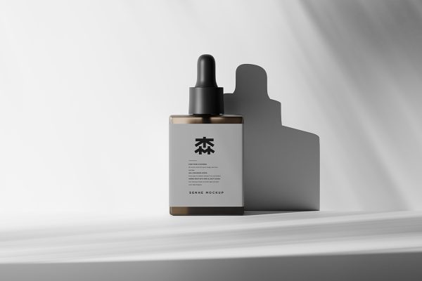 高质感滴管瓶精华精油瓶样机mockup8组