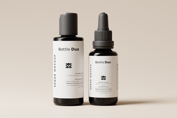 滴管瓶精华精油乳液瓶样机mockup10组