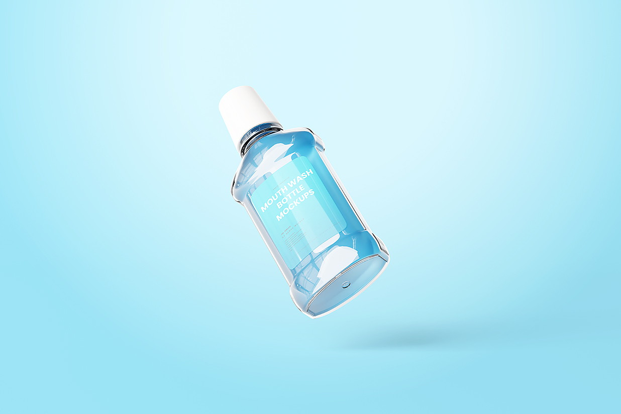 高质感漱口水瓶包装样机mockup7组插图2