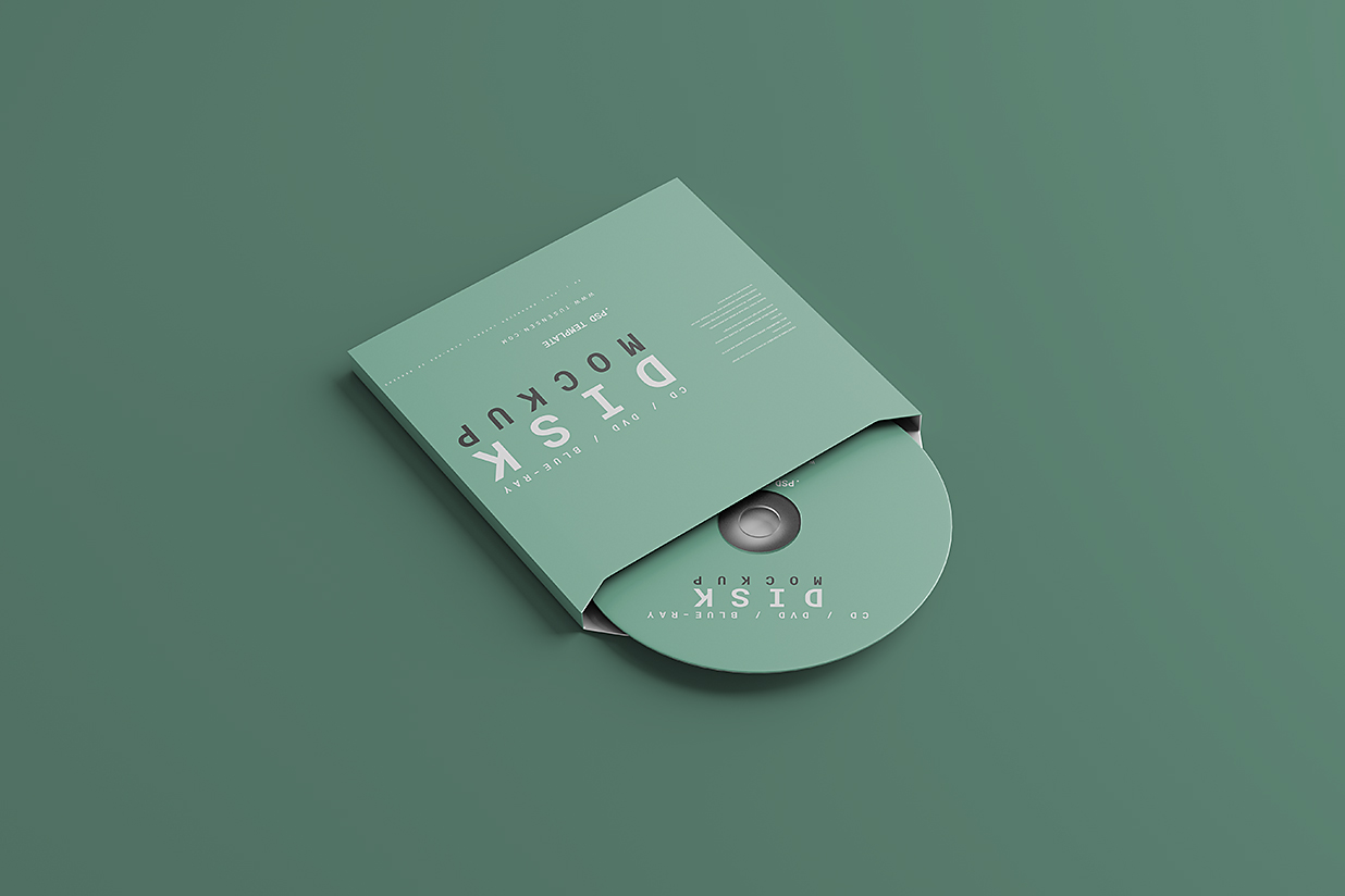 带包装盒的CD光盘样机mockup5组插图2
