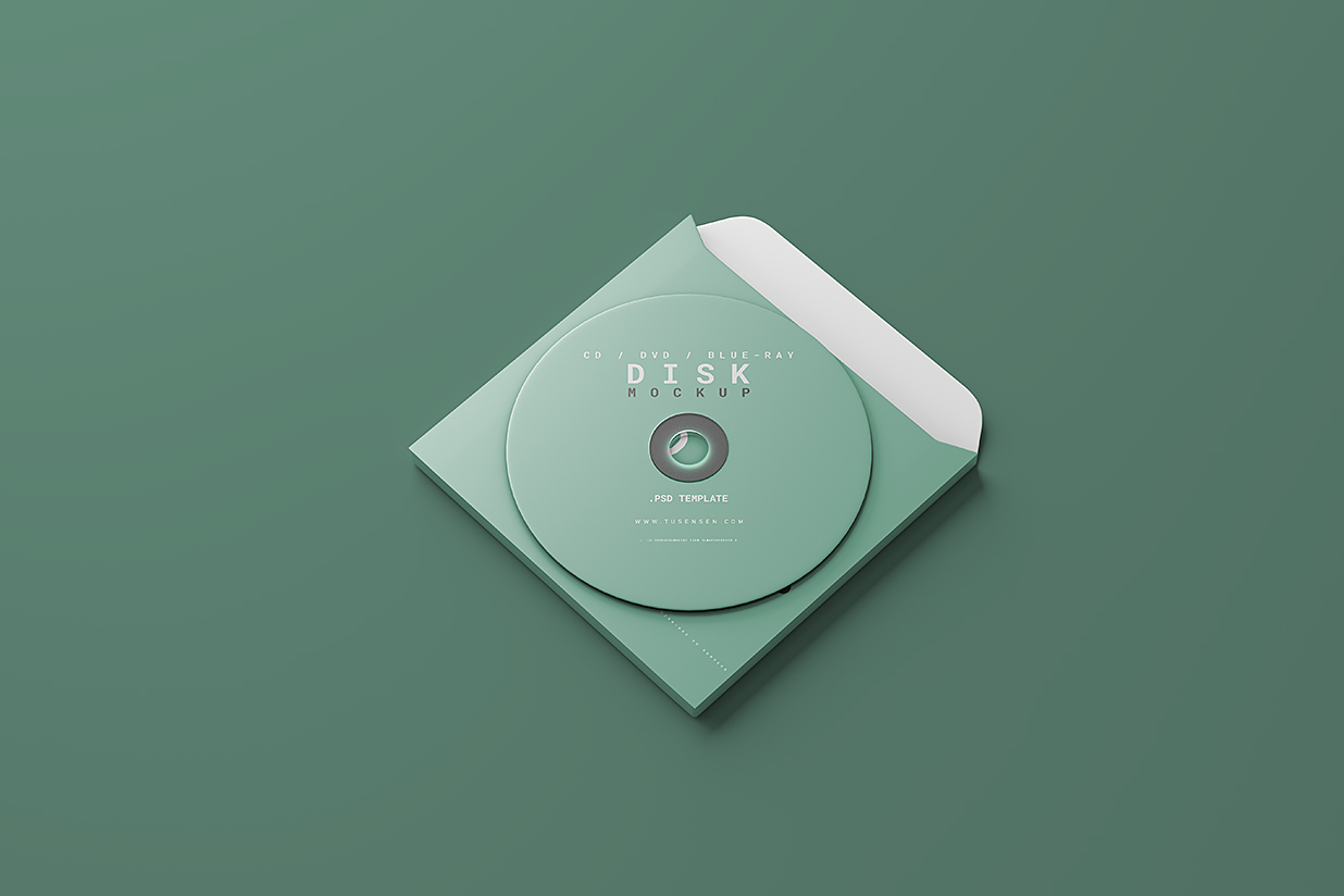 带包装盒的CD光盘样机mockup5组插图3