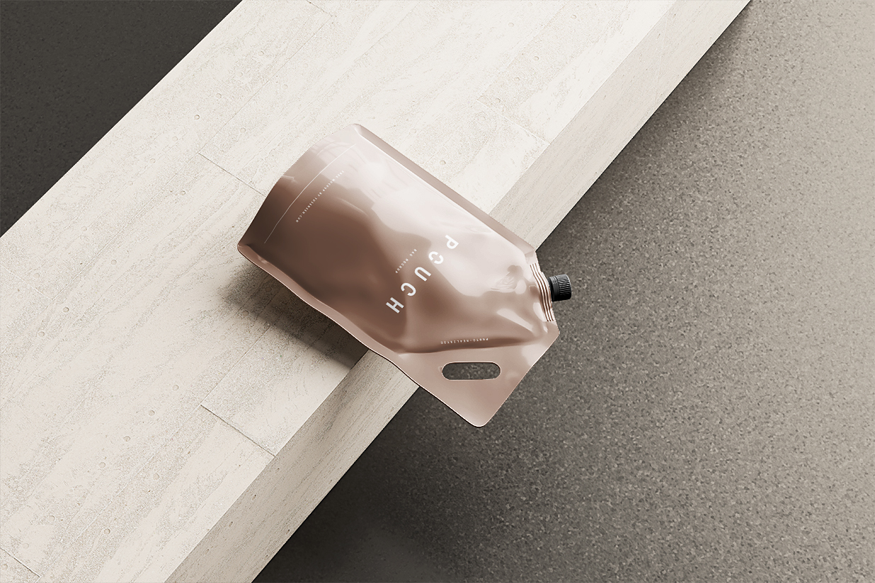 斜口吸嘴袋自立袋包装样机 mockup5 组插图4