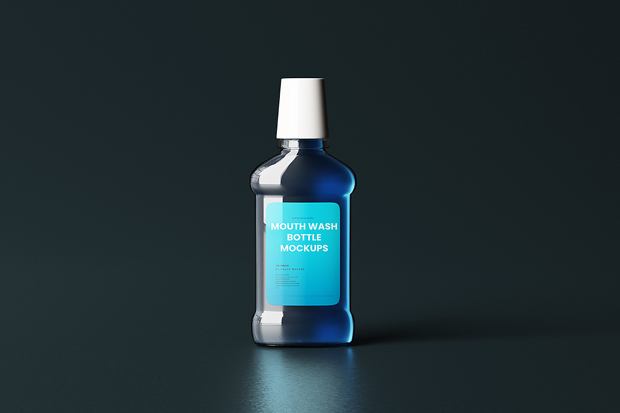 高质感漱口水瓶包装样机mockup7组插图5