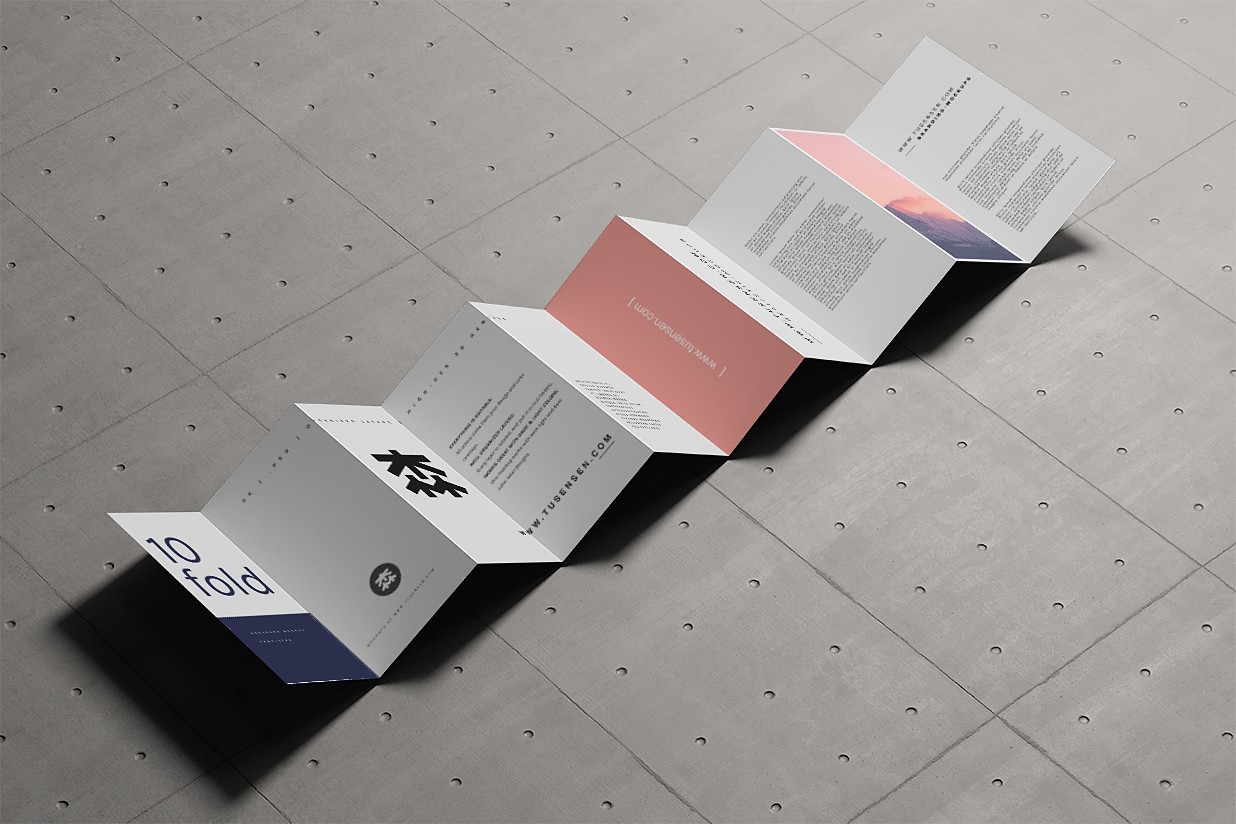 竖版折页十折页样机mockup8组插图5
