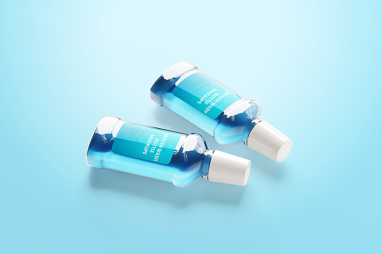 高质感漱口水瓶包装样机mockup7组插图6