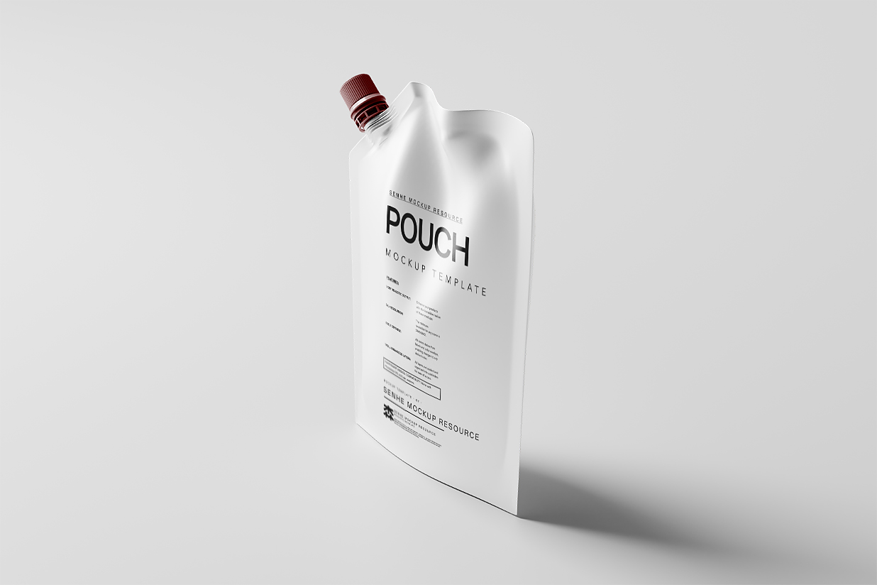 高质感斜口吸嘴袋自立袋包装样机 mockup10组插图7