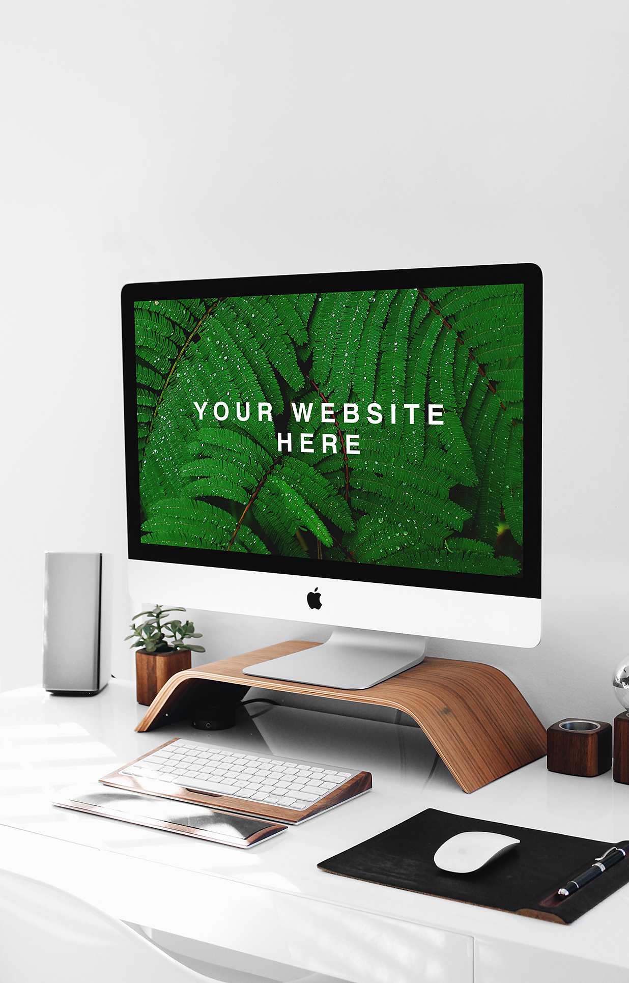 带支架的iMac样机mockup插图