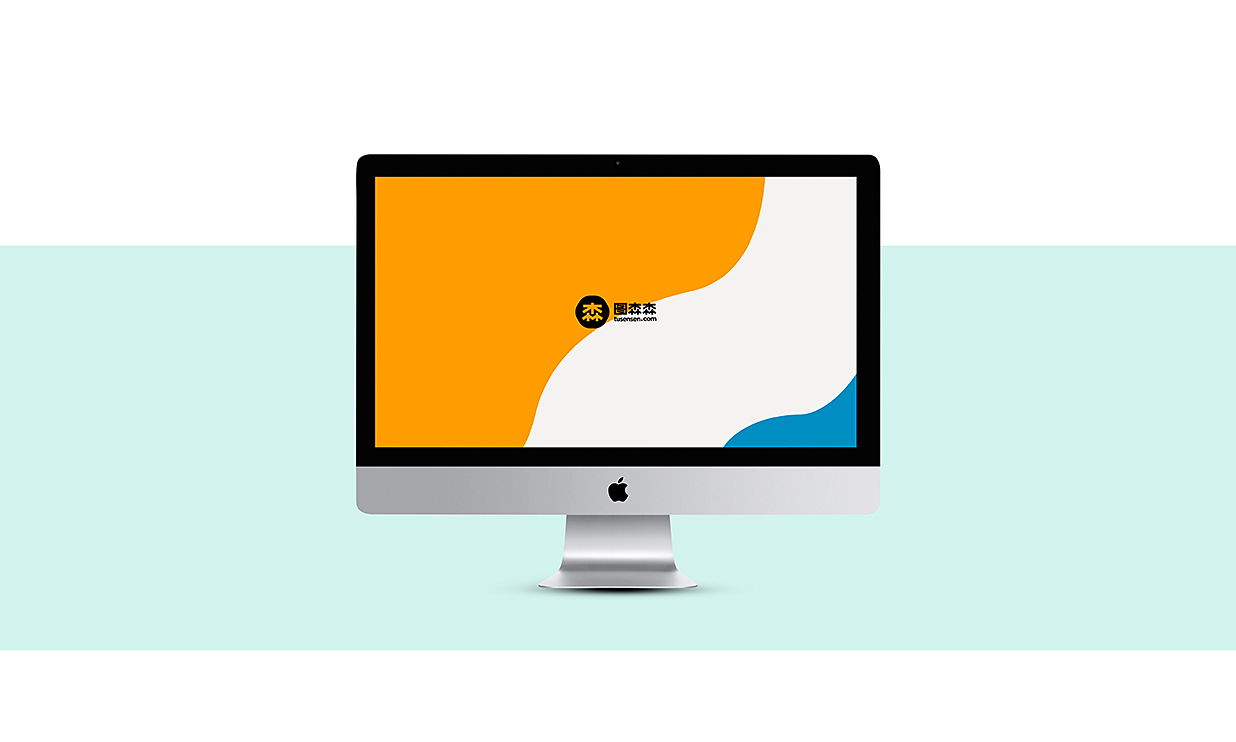 不同角度的iMac样机mockup2组插图