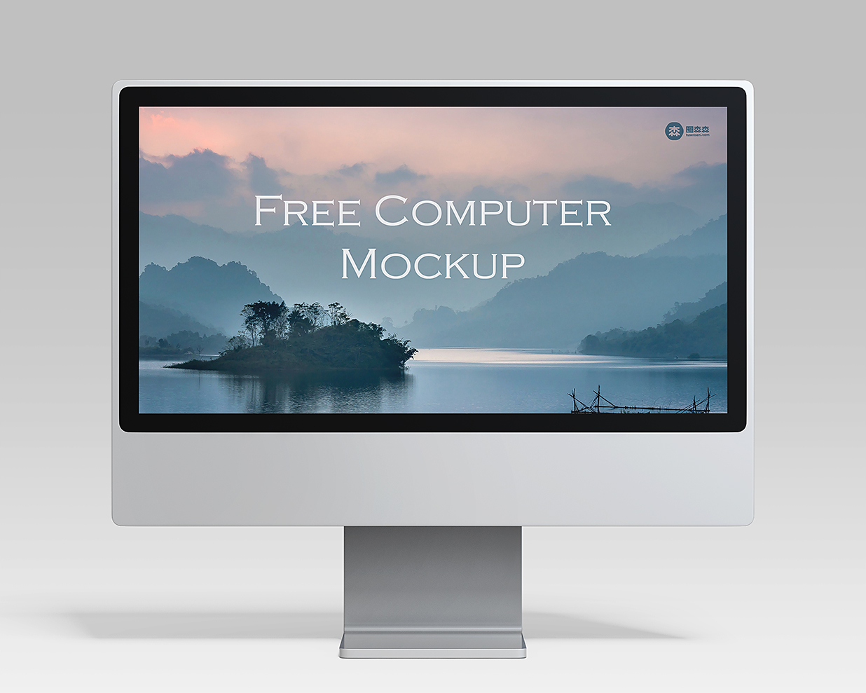 不同角度的iMac显示器样机mockup3组插图