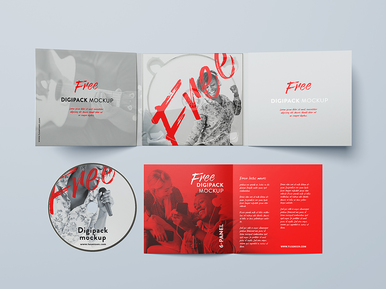 优雅的CD光盘样机mockup6组插图
