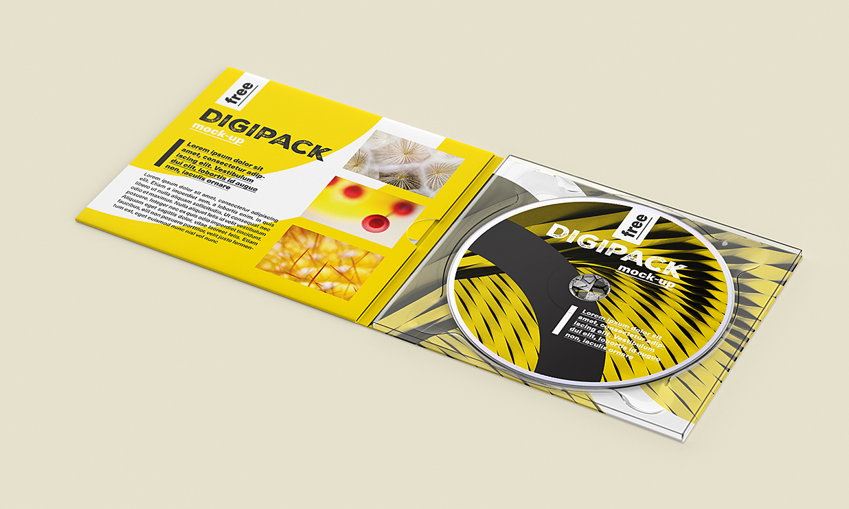 高质感CD光盘样机mockup5组插图