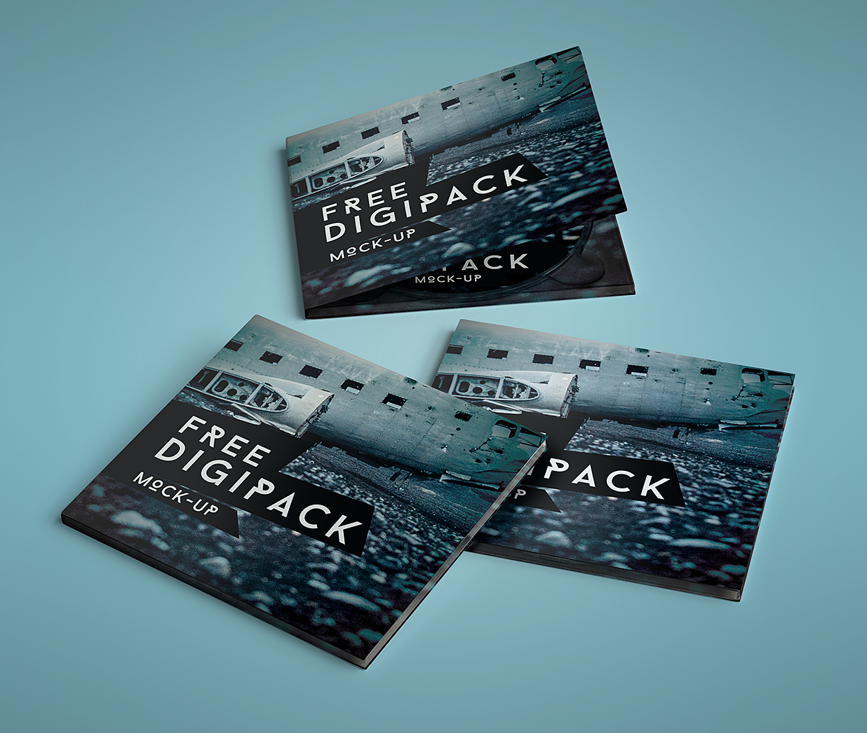 CD光盘样机mockup3组插图
