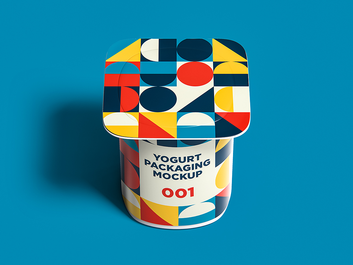 酸奶杯包装样机mockup3组插图