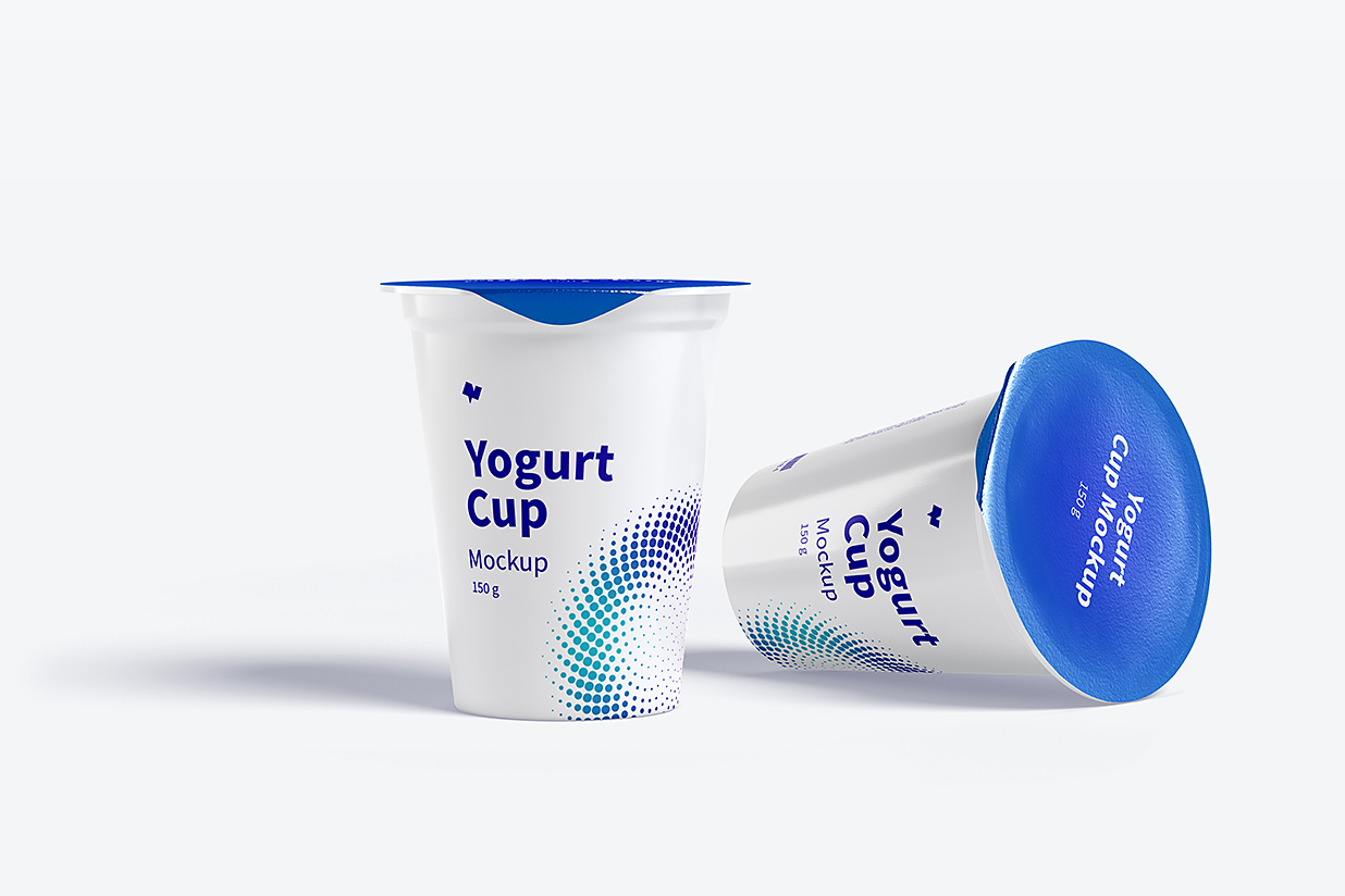 酸奶杯包装样机mockup5组插图