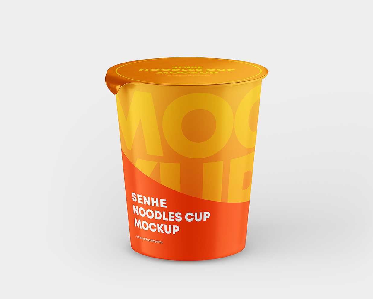 速食桶方便面泡面包装样机mockup3组插图