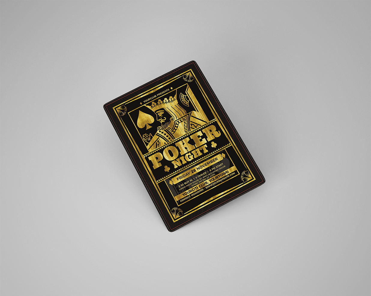 扑克牌塔罗牌卡牌样机 mockup4组插图