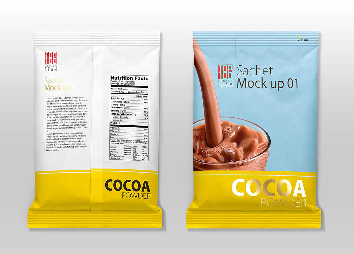 食品包装袋小袋零食袋样机mockup插图