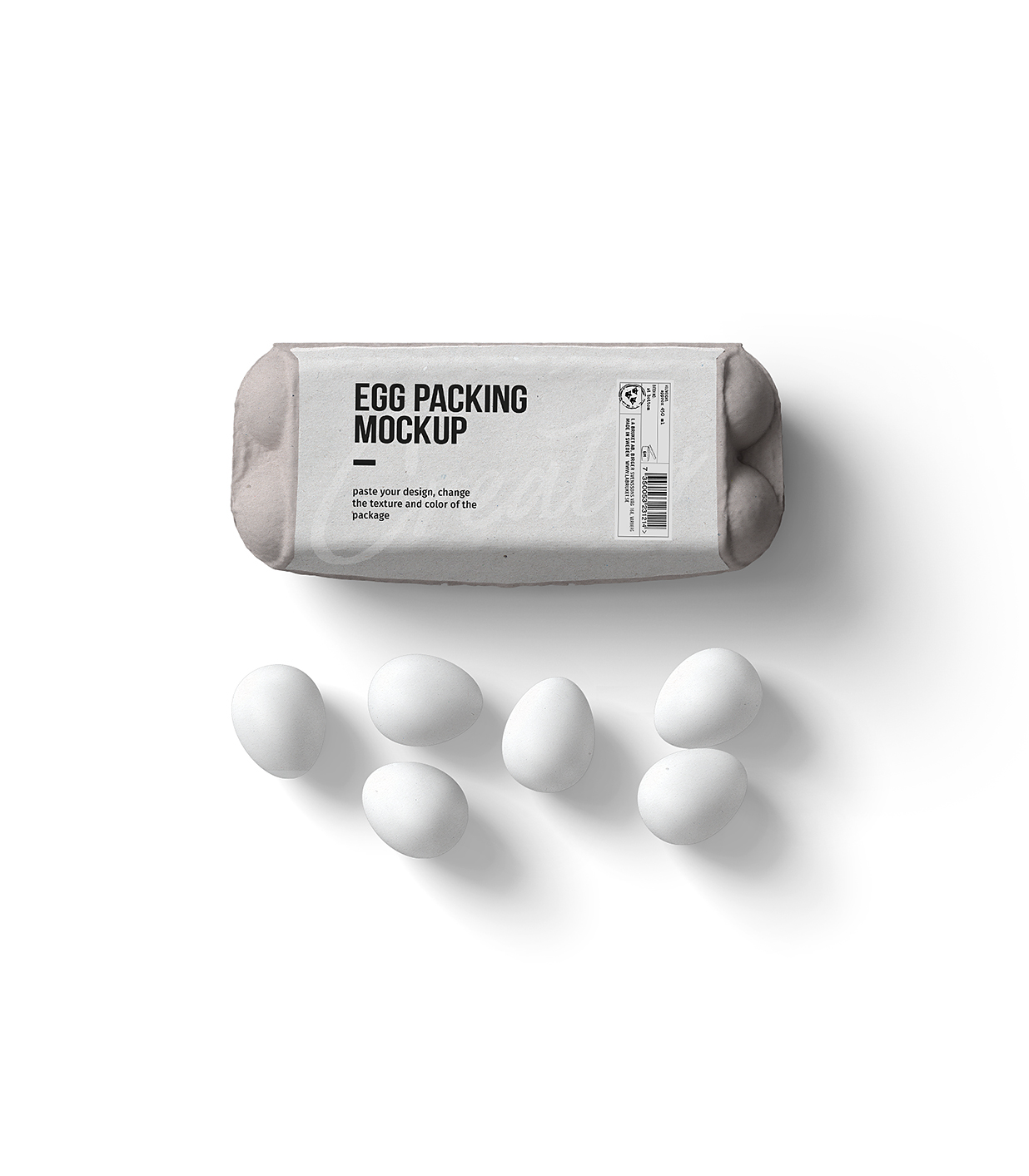 鸡蛋纸浆托包装样机mockup插图
