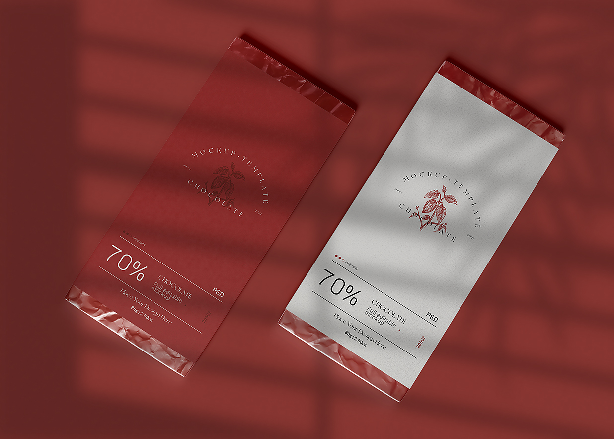 食品包装盒巧克力盒纸盒样机mockup插图