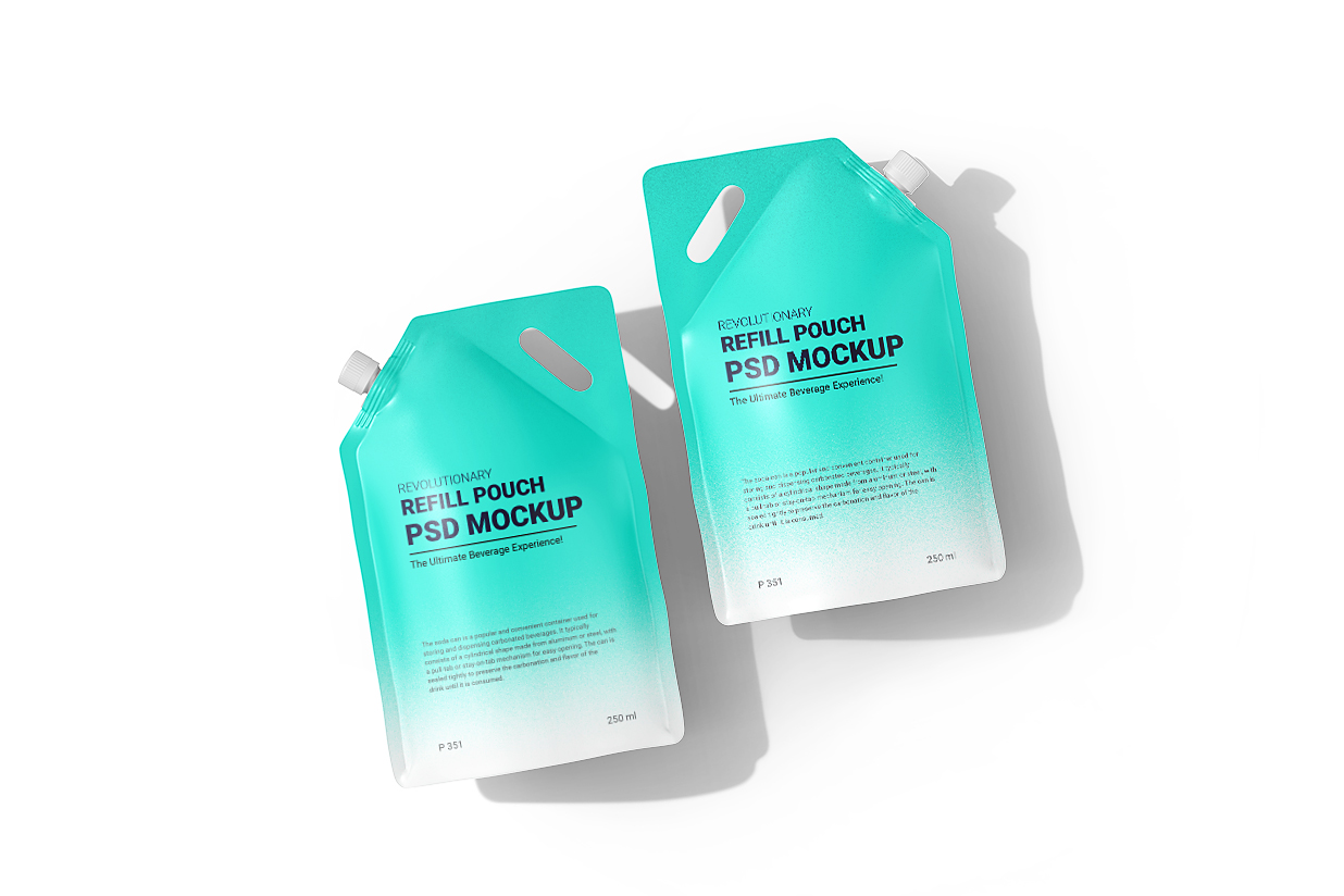 高质感斜口吸嘴袋自立袋包装样机 mockup16组插图11