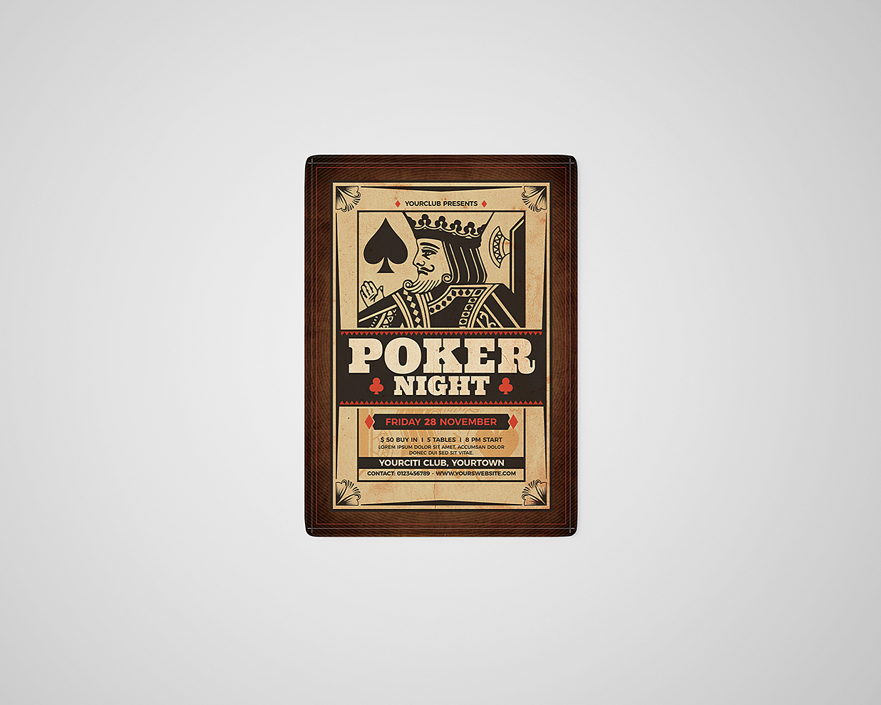 扑克牌塔罗牌卡牌样机 mockup4组插图1