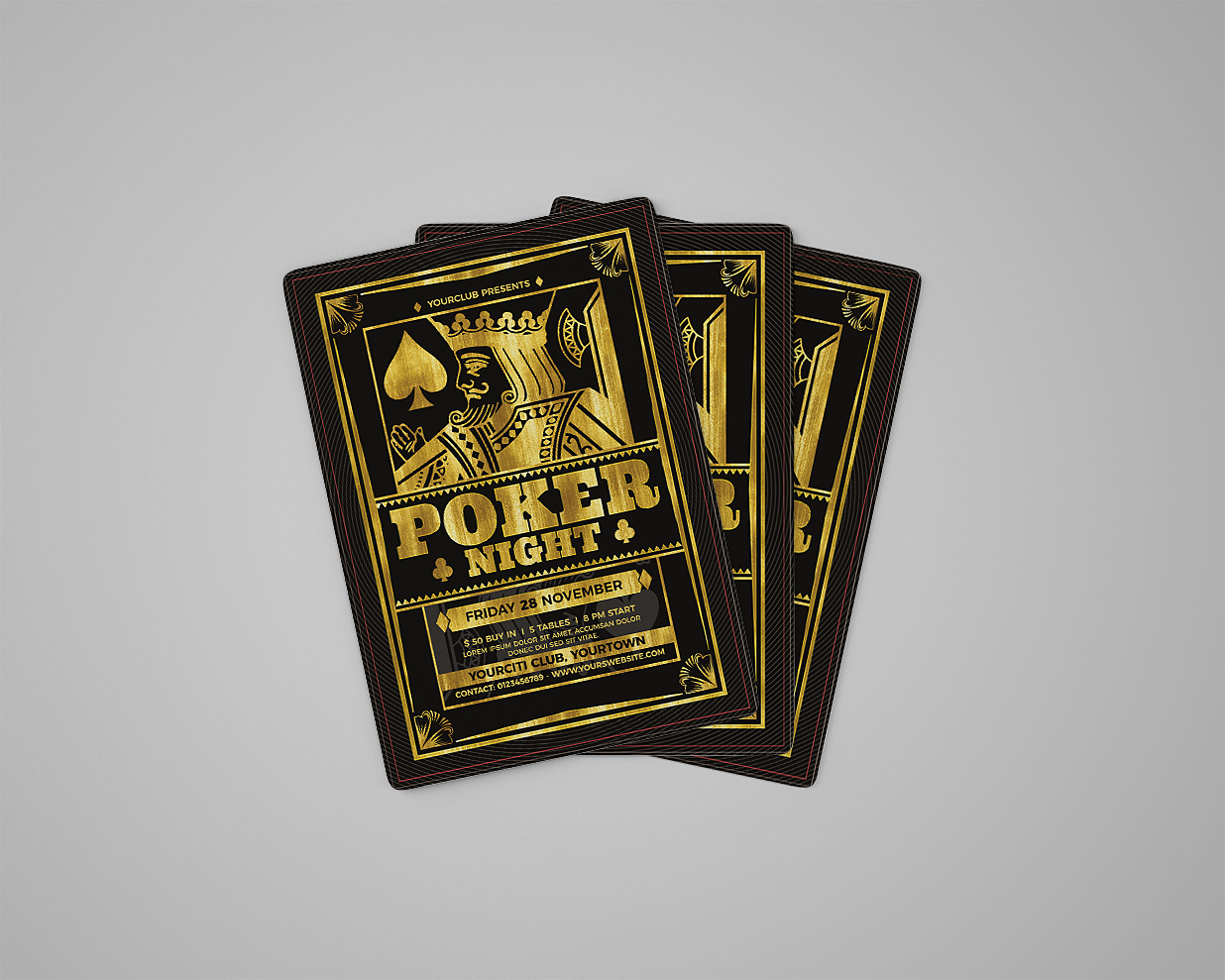 扑克牌塔罗牌卡牌样机 mockup4组插图1