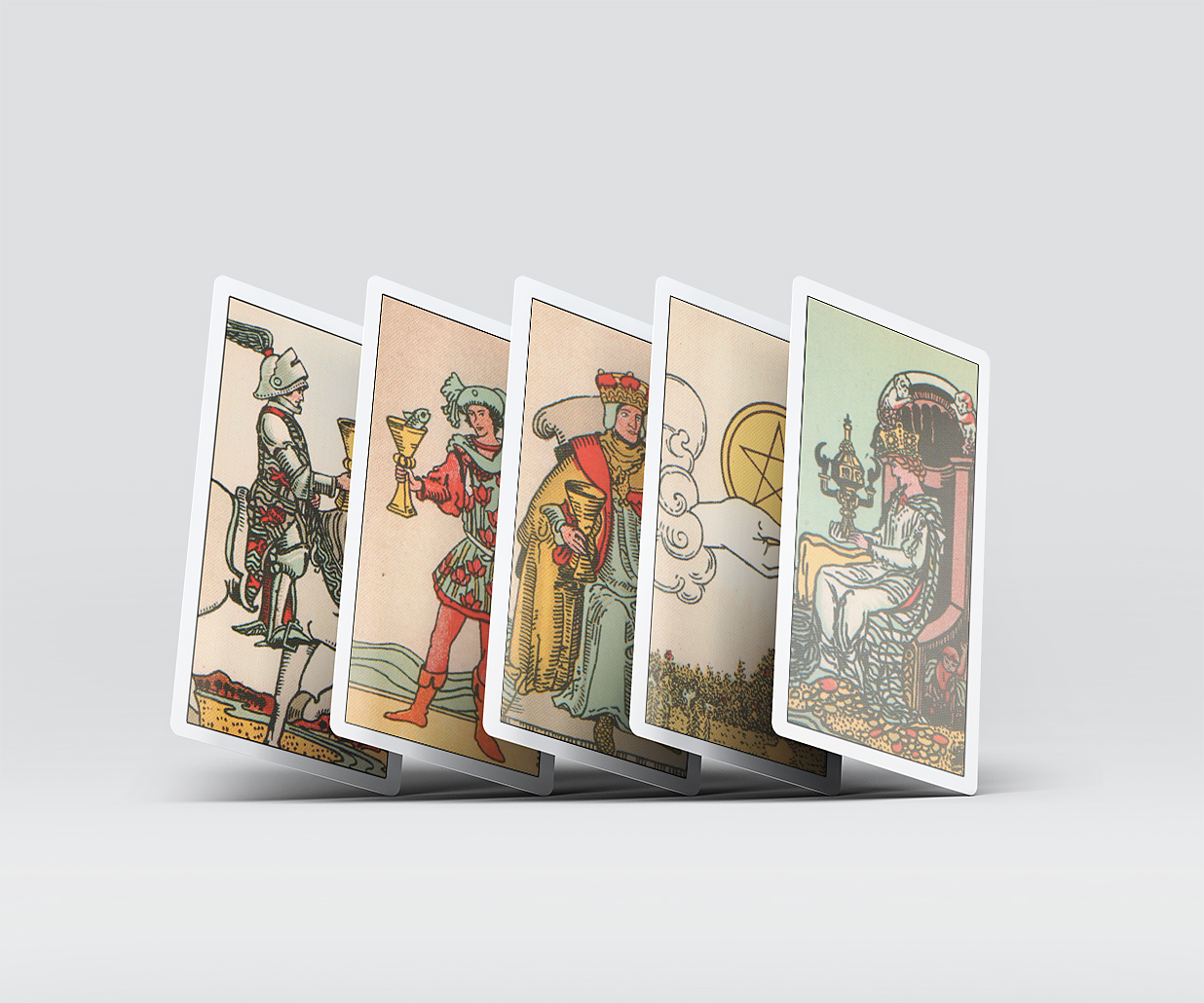 带包装盒的塔罗牌卡牌样机 mockup8组插图1